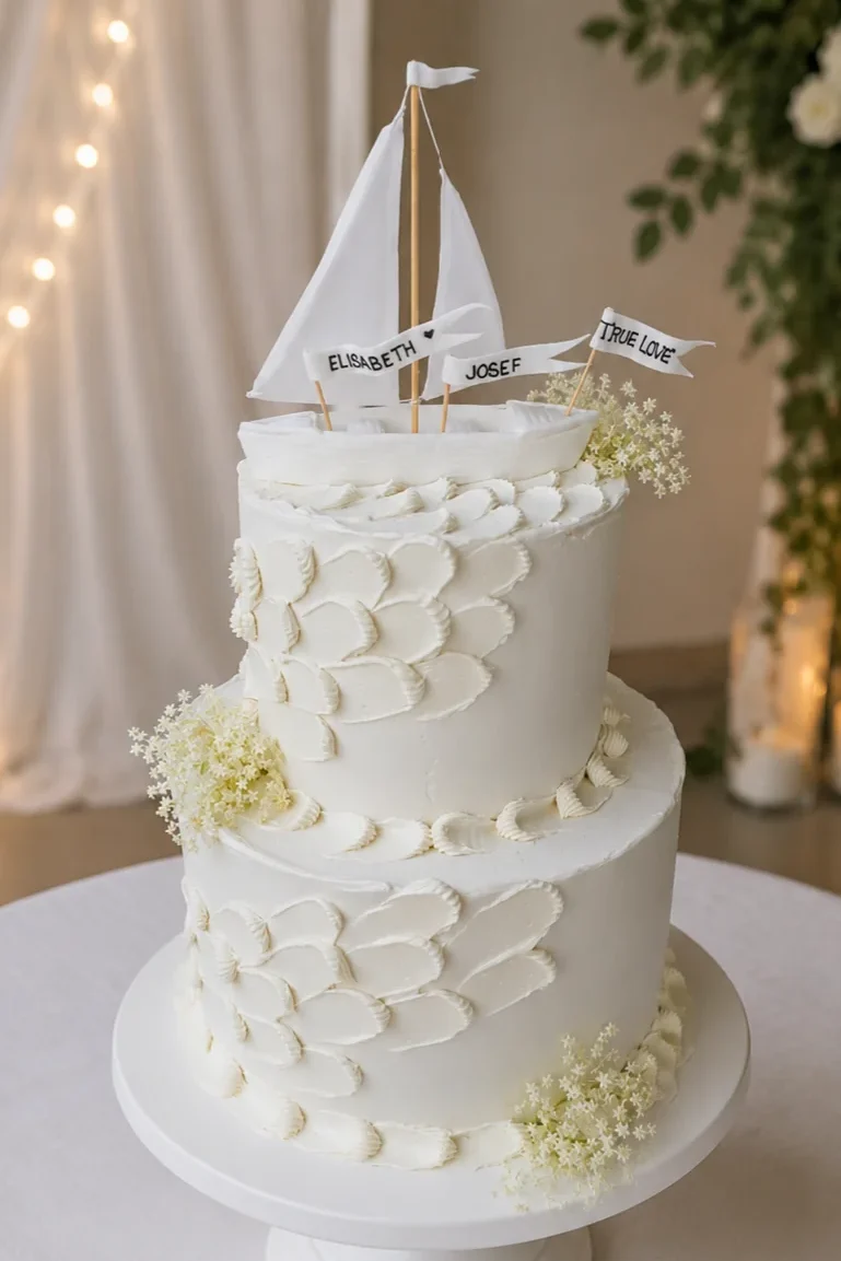 weiße hochzeitstorte